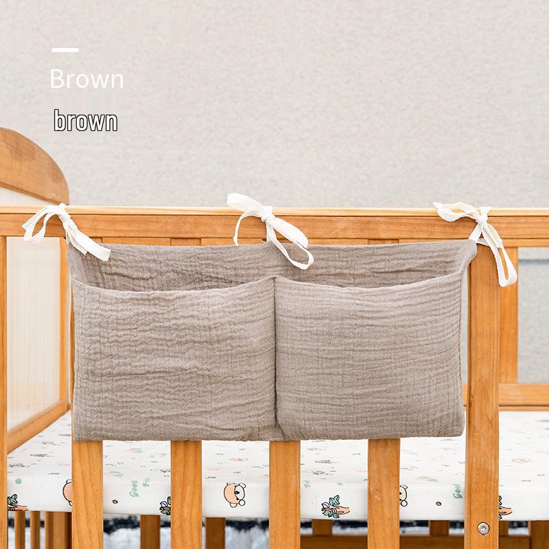 

Double-Layer Cotton Baby Stroller Hanging Storage Bag with Double Pockets for Milk Bottles