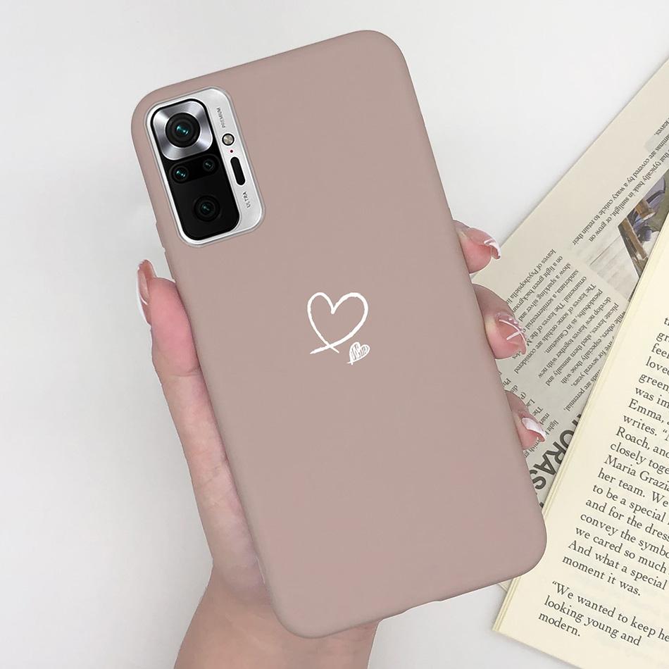 For Xiaomi Redmi Note 10 Case Love Heart Avocado Soft Silicone Cover Phone Case on Redmi Note 10S Note10 S Note 10 Pro Max Funda