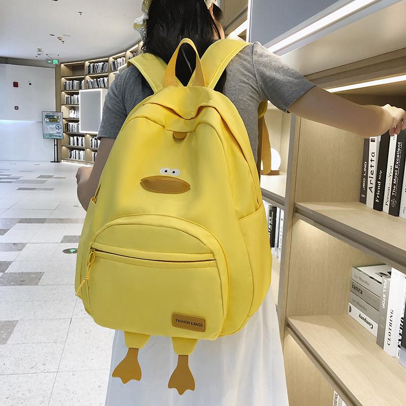 Kinderrucksack Schultasche für Mädchen Jungen Cartoon Ente Kinder Reisetaschen Tragbar Grundschul-Kinderrucksäcke