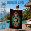Royal Engineers Crest Emblem Beach Towel, Quick-drying, Easy to Care for, Suitable for Both Fitness and Beach Vacations,Sports Essential