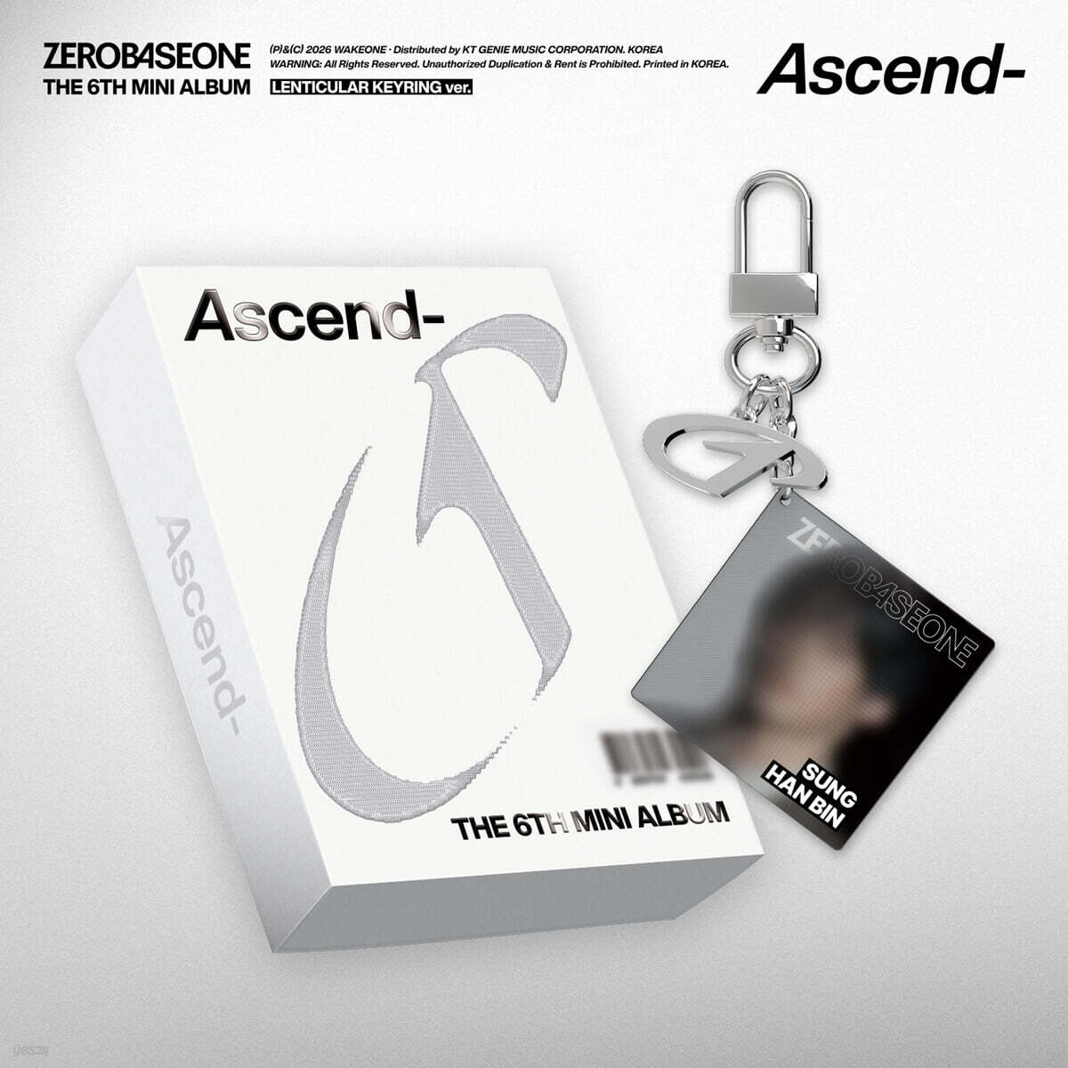 [Pre-Order] ZEROBASEONE Ascend Lenticular Keyring Kpop Album Photocard Official Random Version Lenticular Keyring Ver. Random 1 out of 5