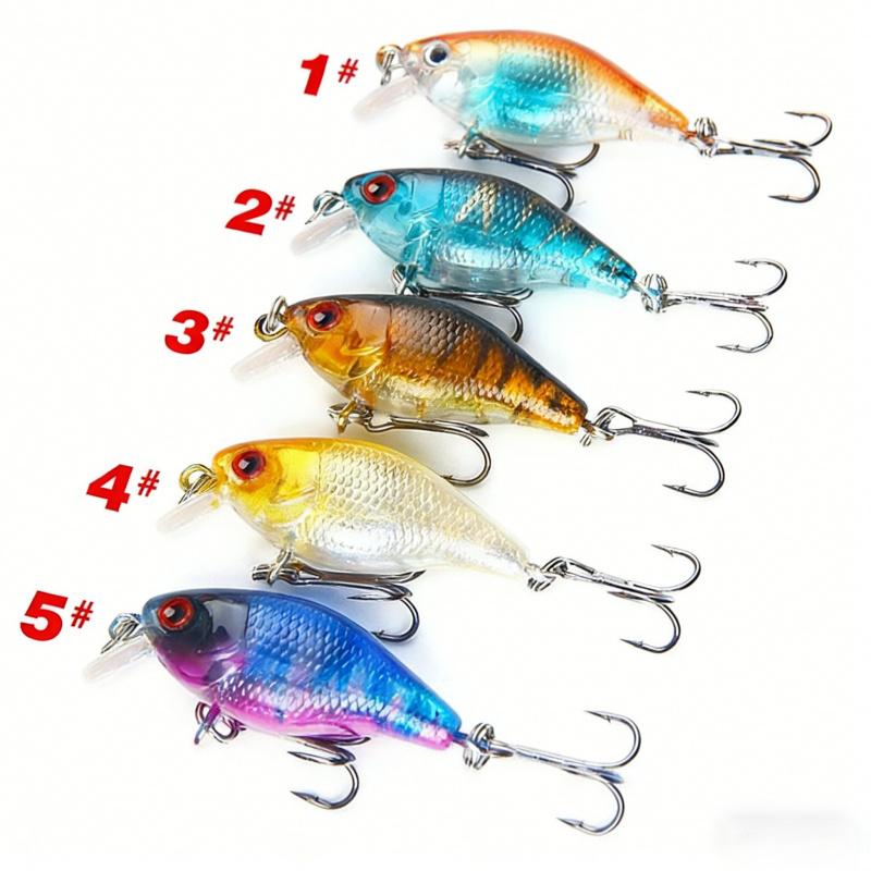 Rock Little Fat Guy Lure Bait4cm4.6gBlack Three-Hook Bionic Long Cast Hard Bait Fishing Special Fake Bait Fishing Gear Supplies