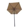 6.9ft Patio Umbrella Outdoor Table Umbrella Market Umbrella with 8 Sturdy Ribs for Garden Deck Backyard Pool Khaki