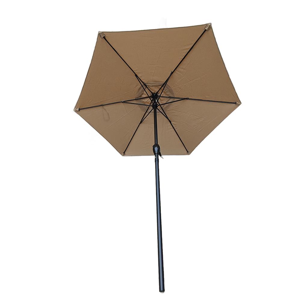 6.9ft Patio Umbrella Outdoor Table Umbrella Market Umbrella with 8 Sturdy Ribs for Garden Deck Backyard Pool Khaki