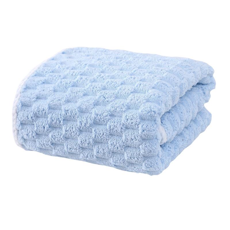 

1/4 шт. Супервпитывающее полотенце для взрослых из ультратонкого волокна, быстросохнущее текстурированное полотенце, мягкое домашнее утолщенное банное полотенце из кораллового вельвета Towel 35 * 75cm синий