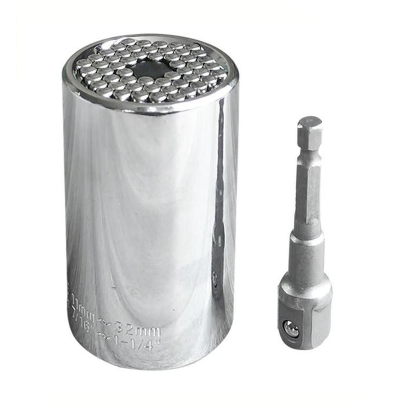 Universal Socket Tool with Drill Adapter 7-19mm/11-32mm Socket Hand Tool Suitable for Maintenance Home Improvement