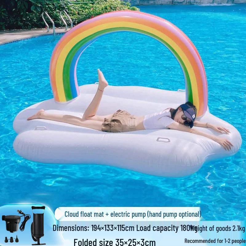 Inflatable Pineapple Cactus Watermelon Pizza Rainbow Pool Float Set