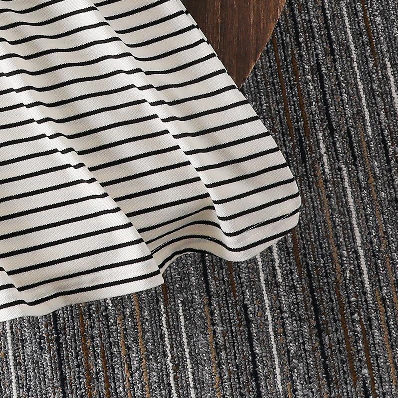 Girls' Spring/Summer New Fashion European And American Style Casual Striped Sleeveless Dress With Twisted Waist