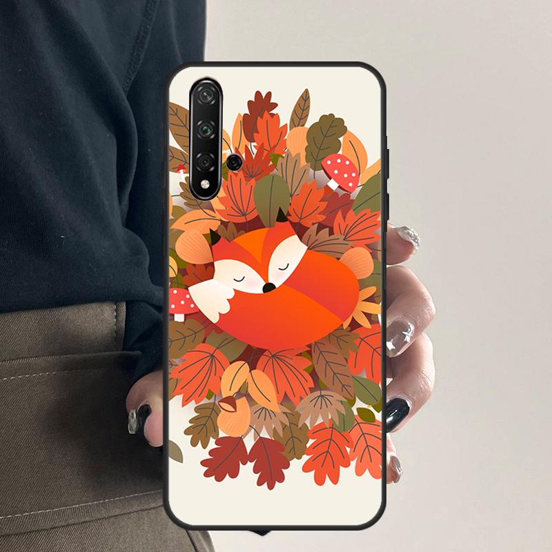 Autumn Leaves Fall Fox For Huawei Nova Y70 Y90 Y60 Y61 Y91 Y72 9 10 SE 12i 12s 11i 5T P60 Pro P20 P30 P40 Lite Case
