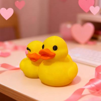 Valentine's Day Couple Duck Figurine 3D Printed Cartoon Duck Statue Wedding Holiday Party Home Office Desktop Decoration Ornament