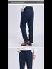 Men's High-Waist Elastic Jeans for Autumn/Winter - Loose, Deep Crotch, Casual Trousers for Middle-Aged and Elderly