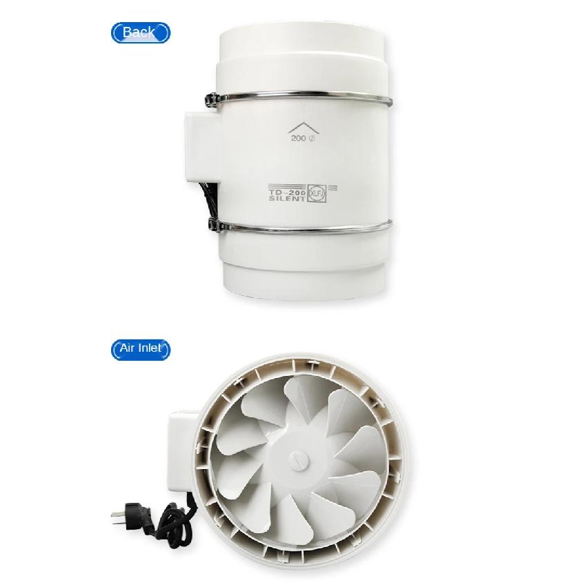 3''4''5''6'' Exhaust Fan Silent Inline Pipe Duct Fan Bathroom Extractor Ventilation Kitchen Toilet Wall Air Clean Ventilator