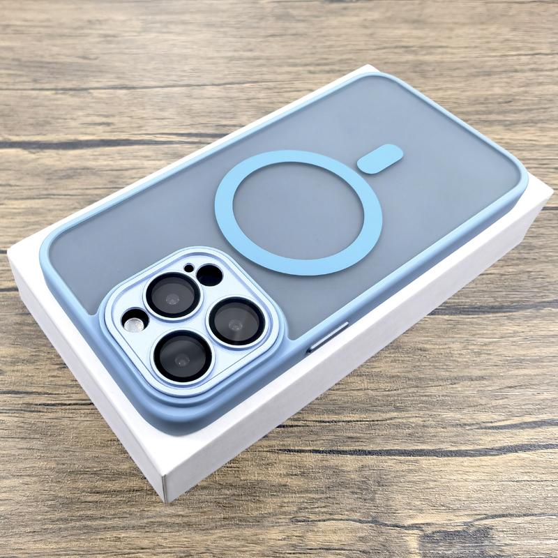 Luxury Matte Case For iPhone 16 15 14 13 12 11 Pro Max iPhone15 iPhone14 iPhone13 For Magsafe Magnetic Anti-Fingerprint Covers