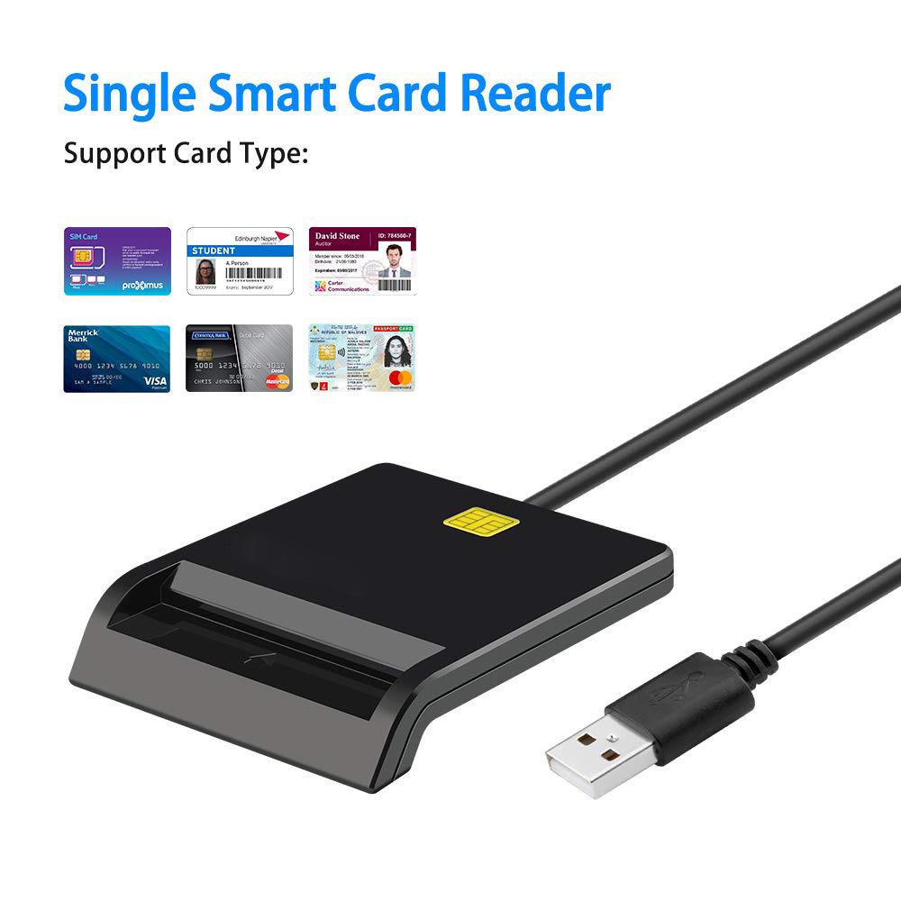 USB 2.0 Tip-C Akıllı Kart Okuyucu: IC, Banka, SIM, Kimlik ve CAC Kartları için Hepsi Bir Arada