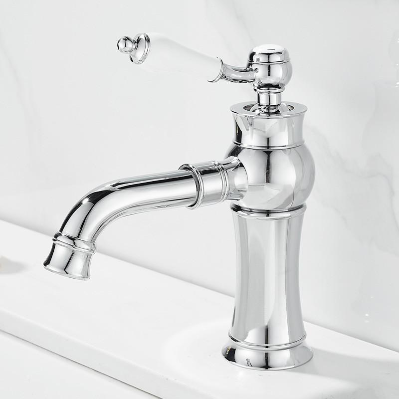 Gold Basin Faucet Chrome Torneiras Bathroom Faucet Sink Faucet Single Handle Hole Faucet Basin Taps Hot Cold Mixer Tap Crane