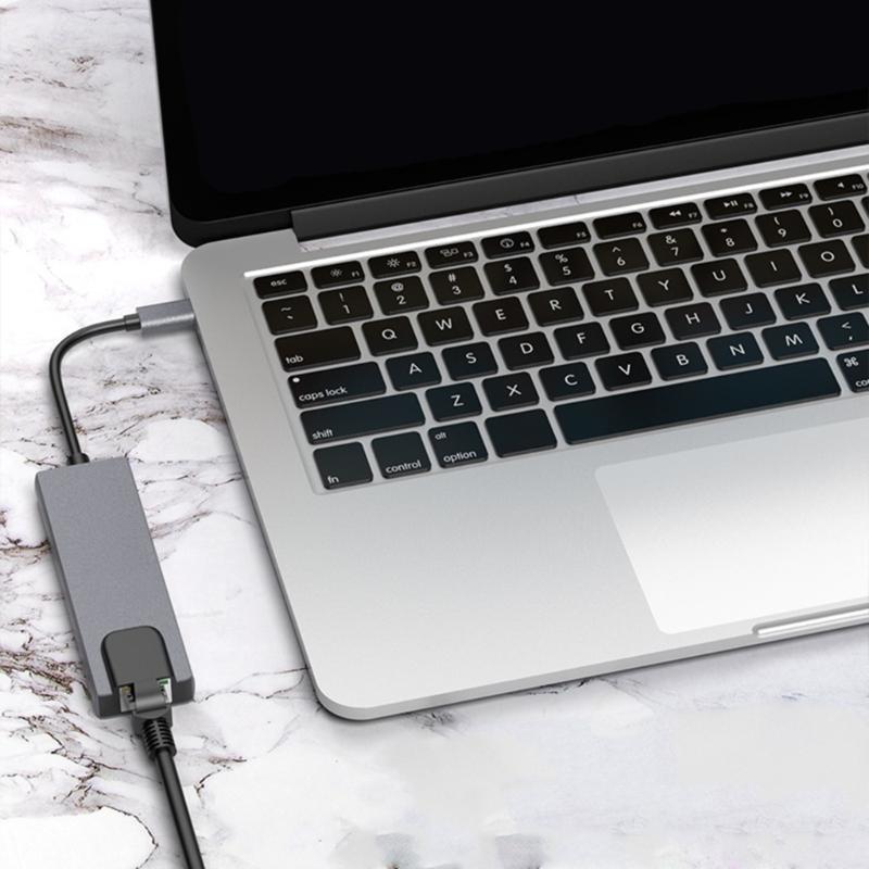 4/6Port USB C Expander USB3.0 Hubs Type C Splitter Type C Dock Multiports Adapter USB Expander for Phone Tablets
