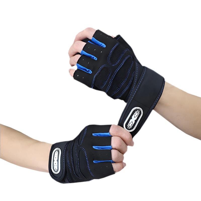 Workout Gloves For Men Women Half Finger Glove With Wrist Wrap For Sport Weight Lifting Training Bicycle Motorcyclist Gym Glove