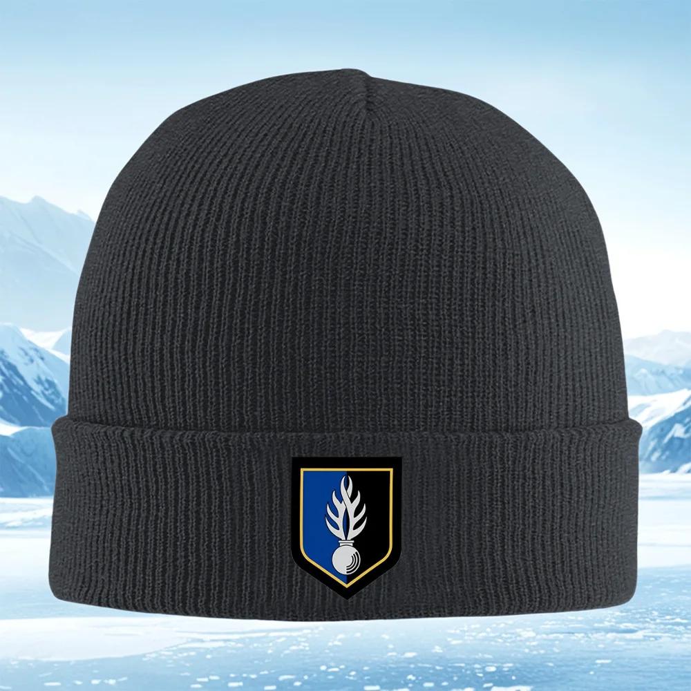 New Flame grenade shield emblem design Men Women Unisex Knitted Hat Beanie Outdoor Cyclin