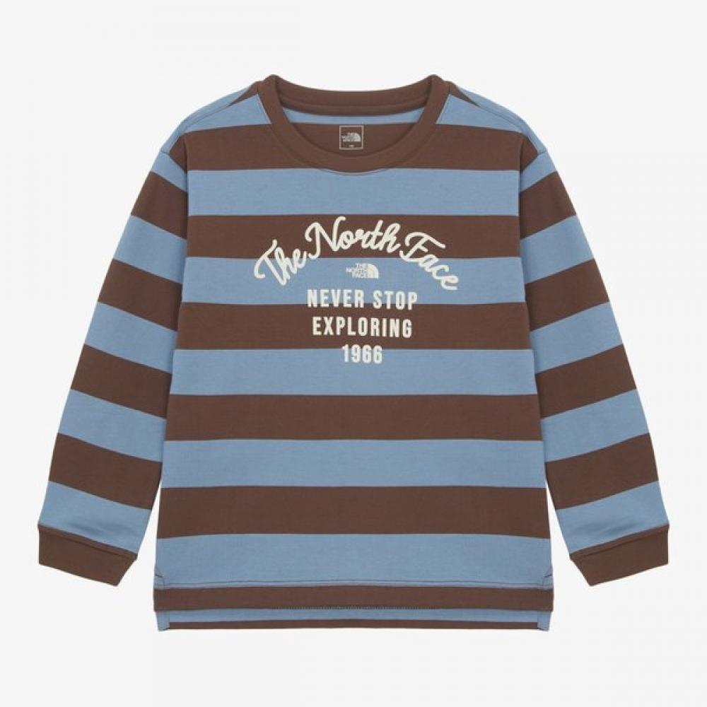 The North Face Kids Long Sleeve Tee Blue Gray Elowen BLUE GRAY/110