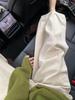 Off-White Korean Loose Wide-Leg Pants for Petite & Plus Size Women