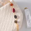 Youthway Multicolor Resin Bracelet For Women Minimalist  Gold Plated Stainless Steel Bracelet Simple Fashion Jewelry Gift