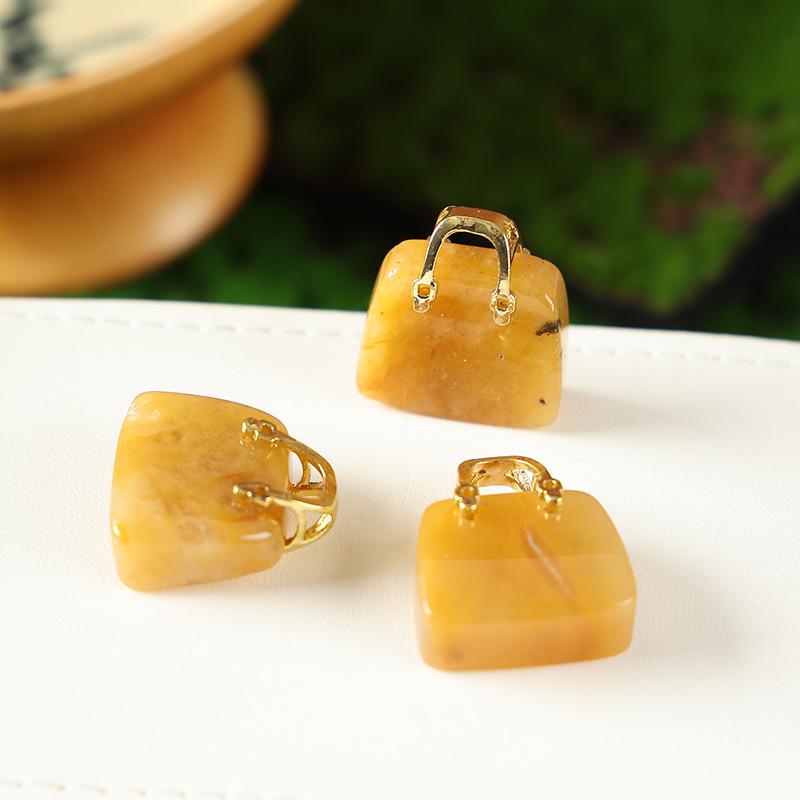 Amethyst & Rose Quartz Crystal Pendant Handbag Decoration