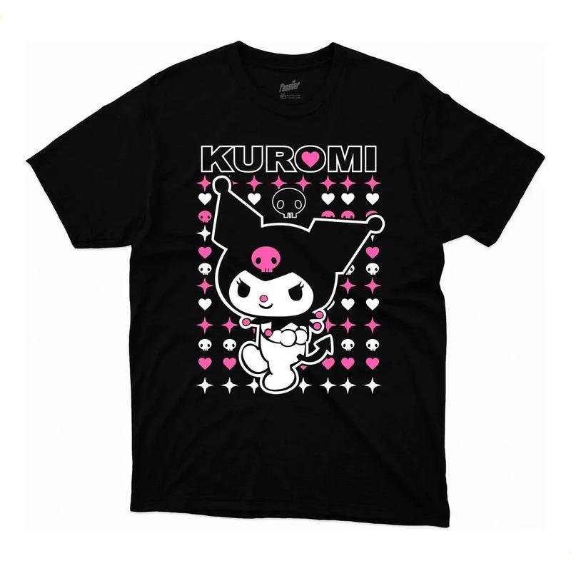Playera Kuromi Hello Kitty Sanrio Unisex S разноцветный