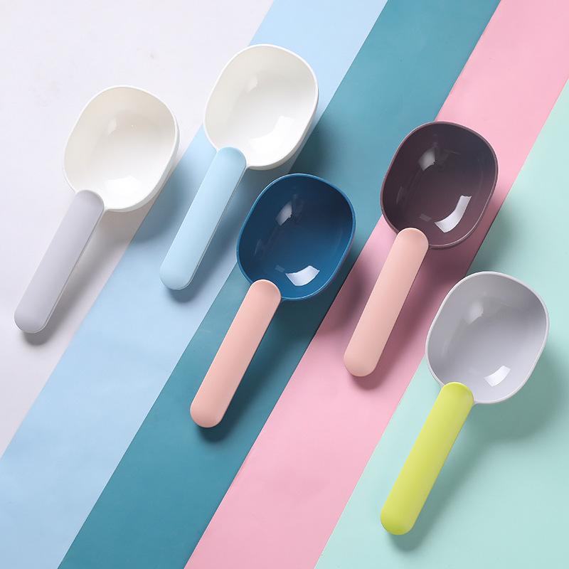 Rice Measuring Scoop Multifunctional Cat Dog Pet Food Feeding Spoon With Sealing Clip Household Plastic Kitchen Measuring Spoon
