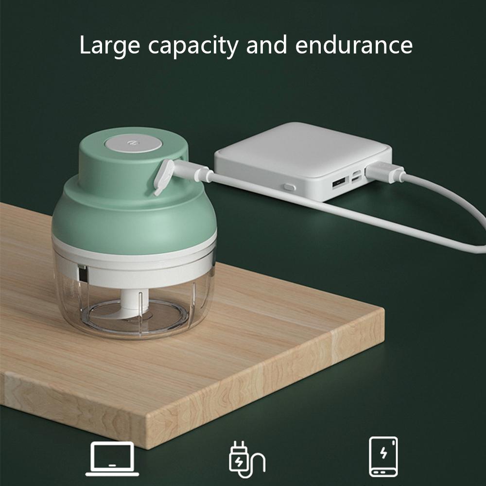 45W 250ML elektrisk hvitløkshakker med 3 blader for grønnsaker/løk/kjøtt/salat