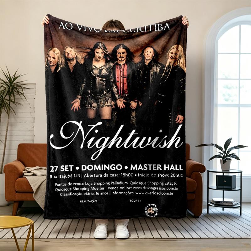 Nightwish A Soft and comfortable flannel Suitable for sofas living rooms outdoor camping travel and also makes a great anniversary gif