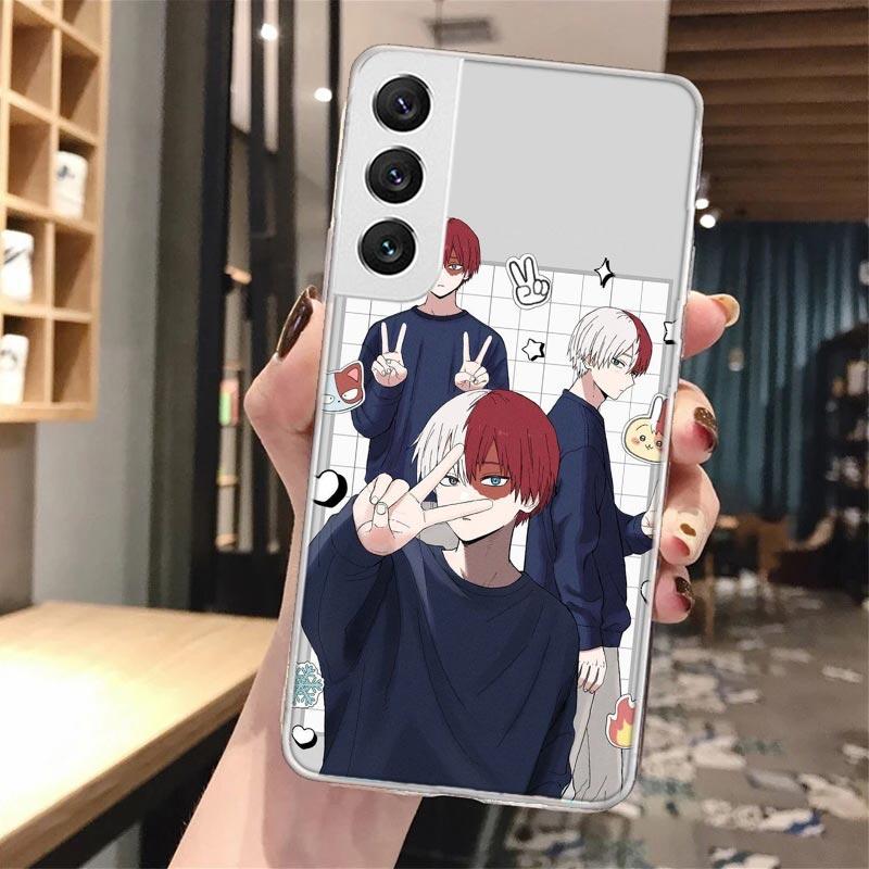 Todoroki Shoto MHA My Hero Soft Phone Case For Samsung Galaxy S24 S25 S23 S22 Ultra S21 Plus S20 FE S10 + S10E S25Ultra Pattern