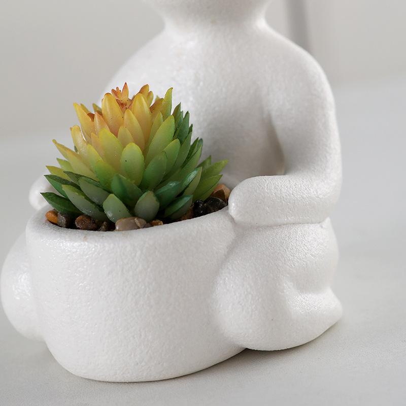 European-Style Succulent Doll Pots: Creative Desktop Green Plant Ornaments