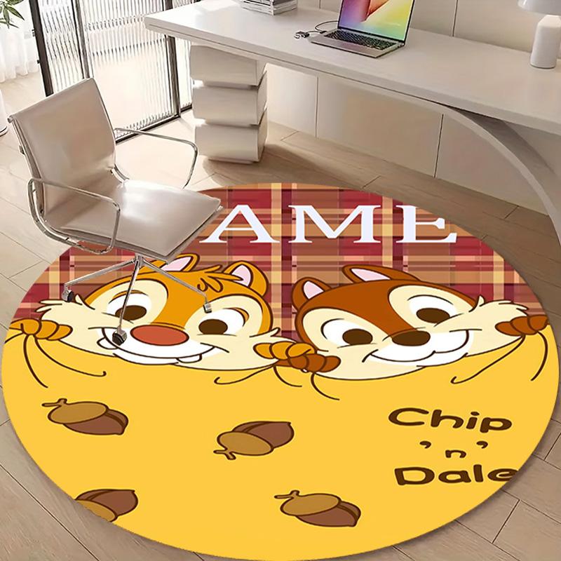 Personalized C-Chip 'n' Dale Round Chair Office Rug - Perfect for Mat, Office Chair & More - Ideal Gift for Birthdays and Holidays