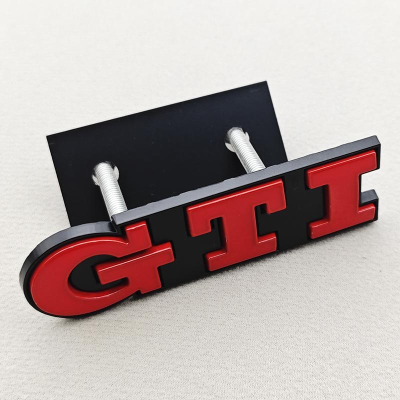2026 New For VW VOLKSWAGEN 3D Metal Logo GTI Car Front Grille Badge Emblem For Volkswagen Polo Typ 9N3 6R AW Golf 4 5 6 8 MK3 MK