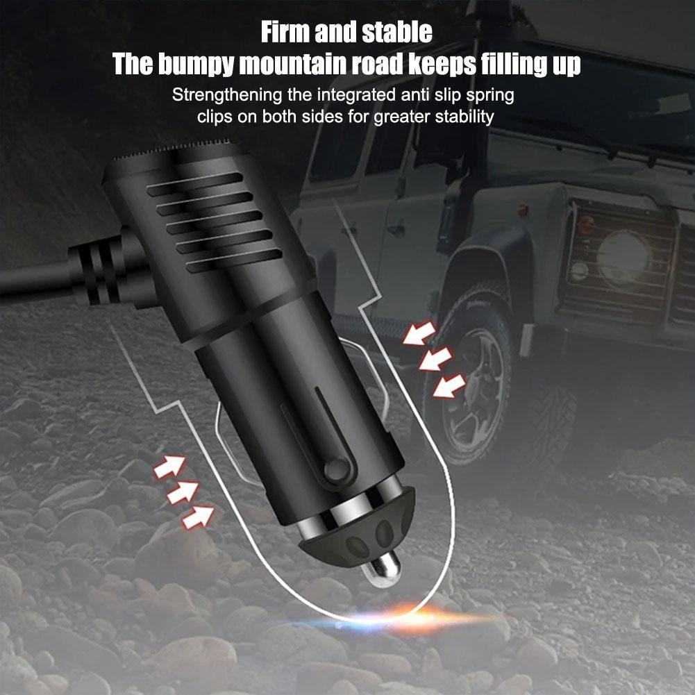 3 In 1 Dual USB Socket 120W Car Cigarette Lighter Splitter 12/24V Fast Charger Plug Phone Power Adapter For Car DVR GPS Dashcam