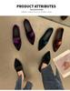 2025 Korean Style Pointed Toe Square Heel Slip-on Women's Fashion Flats