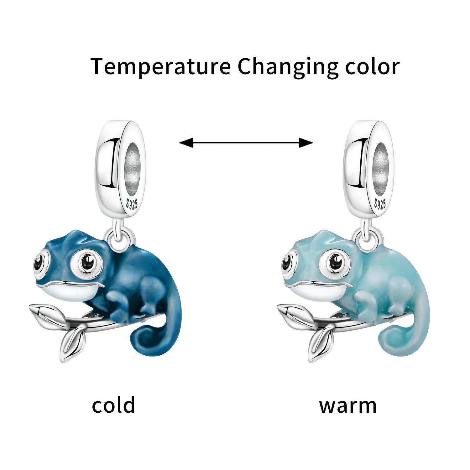 

Медь Милый Хамелеон Животные Подвеска Температурное Обесцвечивание Бусины Оригинальный Шарм для Браслета Ювелирные Изделия Вечеринка DIY Модные Подарки