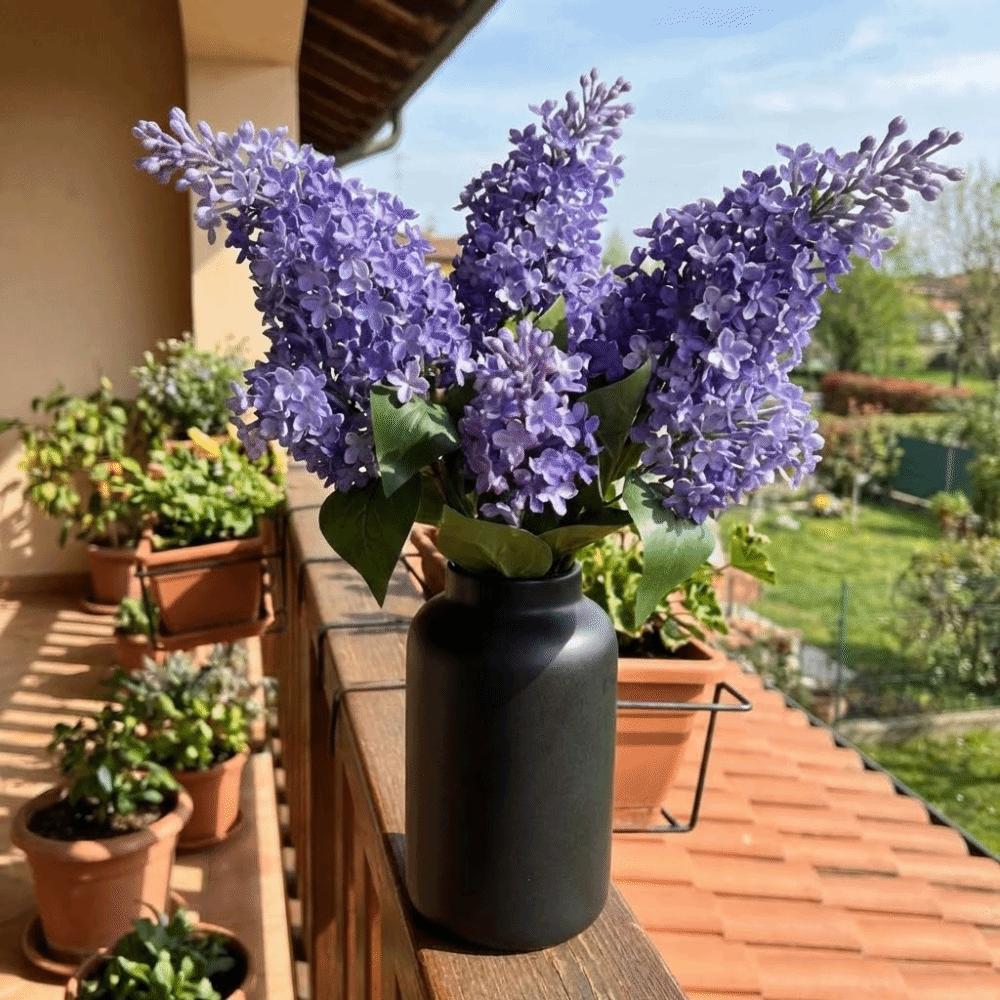 Lifelike Artificial Lilac Branch Long Branch Faux Flower Silk Simulation Flower  Photography Prop