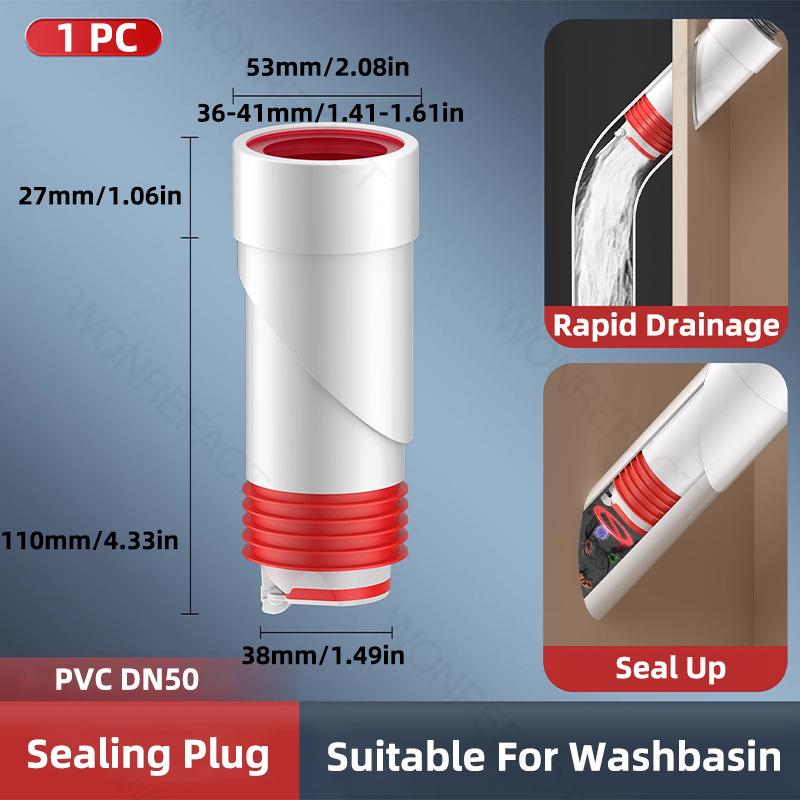 

Wall Drainage Seal Plug 45 Degree Pipe Anti Odor Sewer Pipe Universal Sealing Magic Tool Anti Odor In The Sewer Sealing Plug Other
