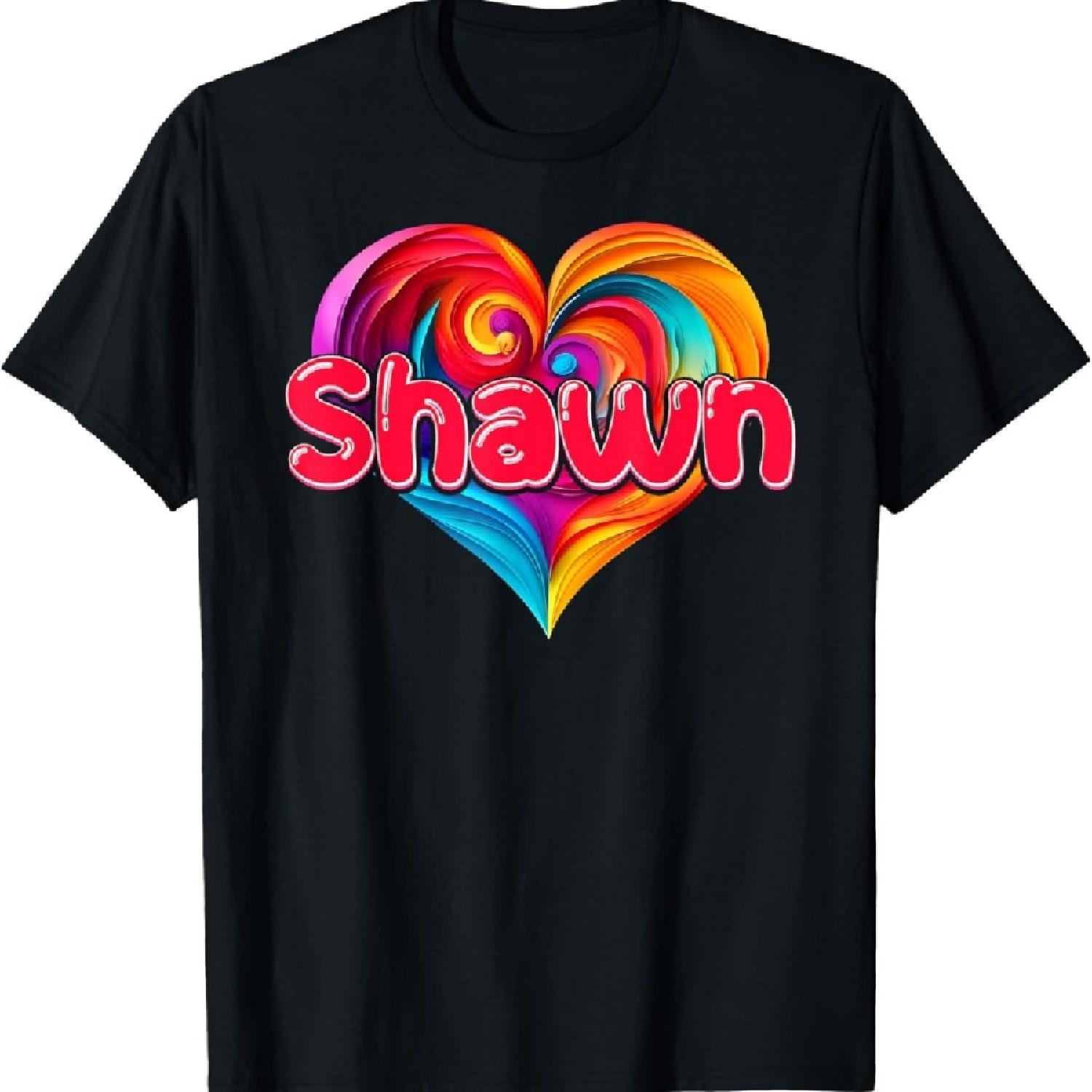 

I Heart Love Shawn First Name Tshirt Colorful Named T-Shirt XXXXXL чёрный