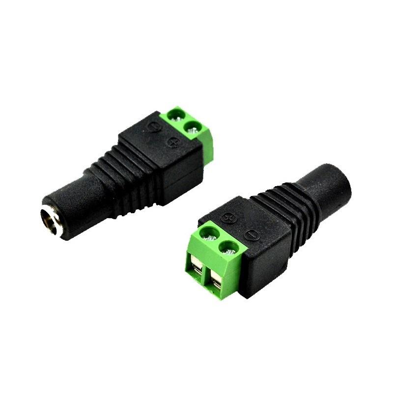 DC Connector Power Jack Plug Adapter CCTV Cameras 2.1mm x 5.5mm Female Male DC Power Plug Adapter Connector Male Plug Socket