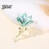 Long-lasting Brooch Magnolia Zinc Alloy Pin with Oil Dripping Process