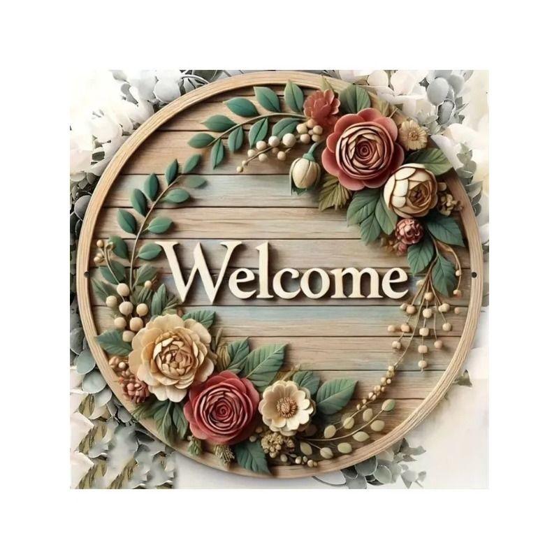 Flat 2D Wooden Sign, Hanging Decorative Accessories