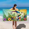 1 Stück Tropischer Papagei und Ara Strandtuch - Lebendige Farben, Schmetterlings-Blumen-Design, Mehrgrößen-Badetuch, Geeignet für den Strand