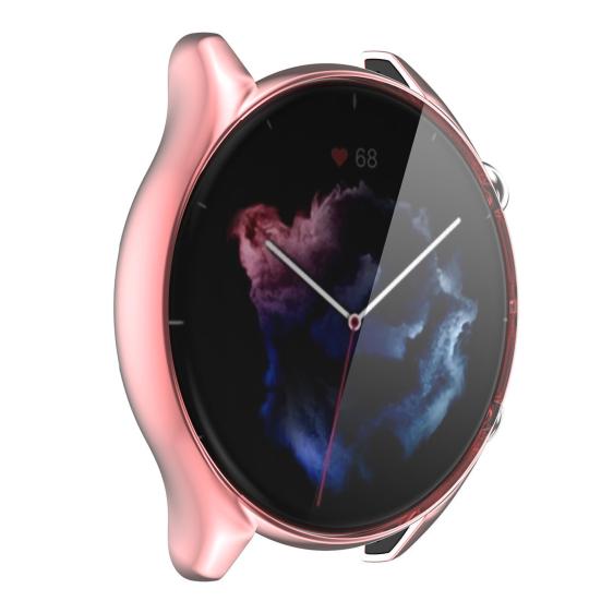 Watch Case Anti-fall Electroplating TPU Smart Watch Full Screen Protector Cover for Amazfit GTR 3/GTR 3 Pro
