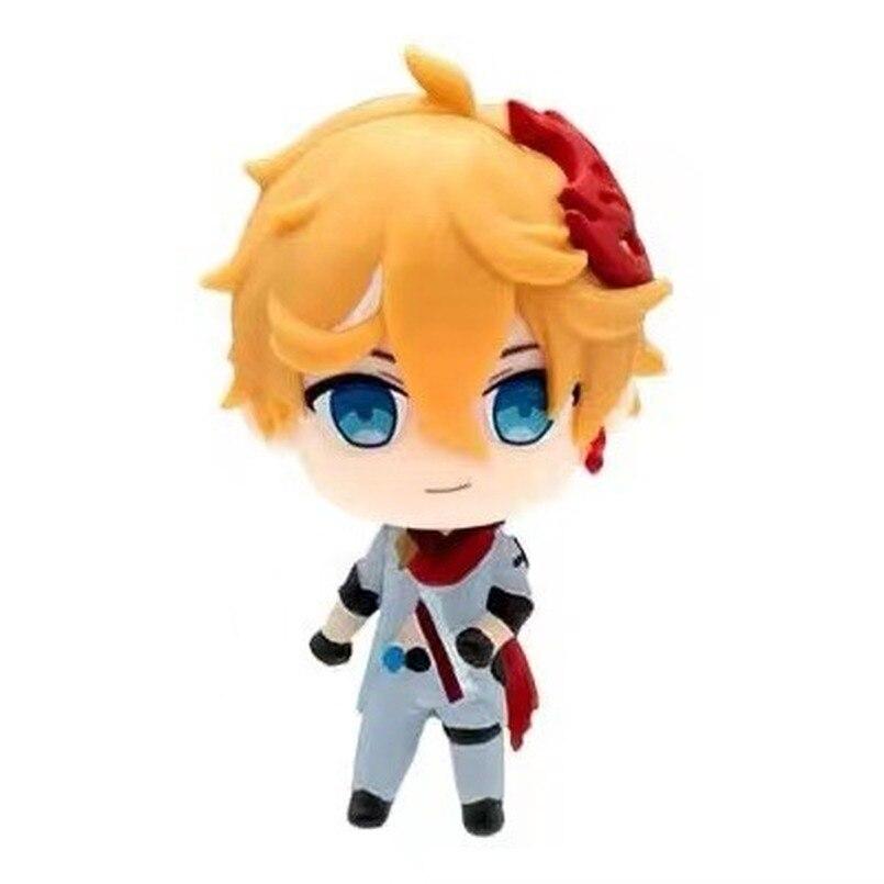 6pcs /Set Genshin Impact Account Action Figure Anime Game Genshin Impact Keqing Amber Klee Mona Figma Figurine Model Toys