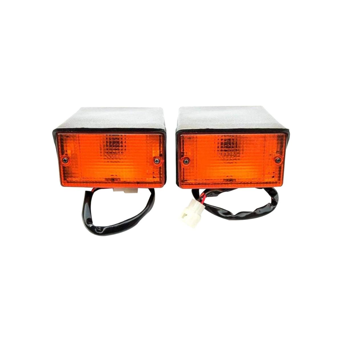 

Apsmotiv Mahindra Tractor Turn Signal Front Turn Signal LAMP for Mahindra Tractor Parts LampLens |Universal |12 V Bulb бурштин/червоний