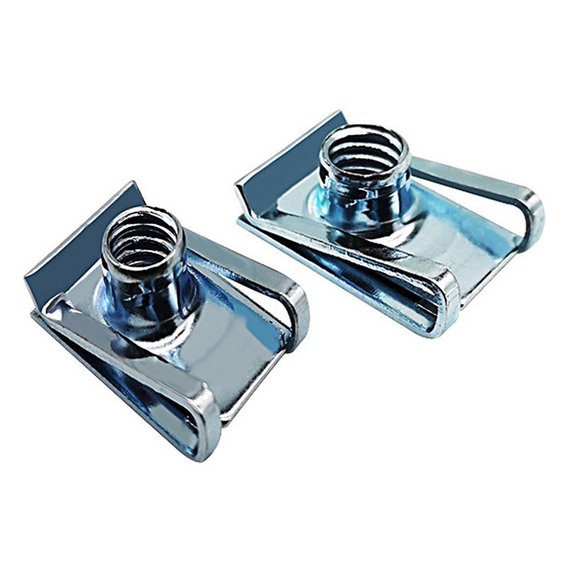 10Pcs M4/M5/M6/M8 Car Spring Steel U Type Clips With Thread Reed Nuts Auto Motor