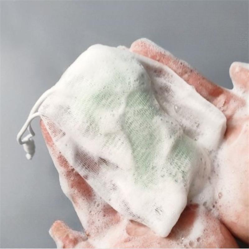 White PE Fiber Bath Mitts Soaps Wear Rope Nets 1Set of 10 PCS Foaming Catalyze Washing Soap Foam Fragrance Deodorant Healthy Auxiliary Generation Foam