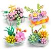 Puzzle Children Bouquet Building Blocks Narcissus Lily Potted Plant Toy Model
